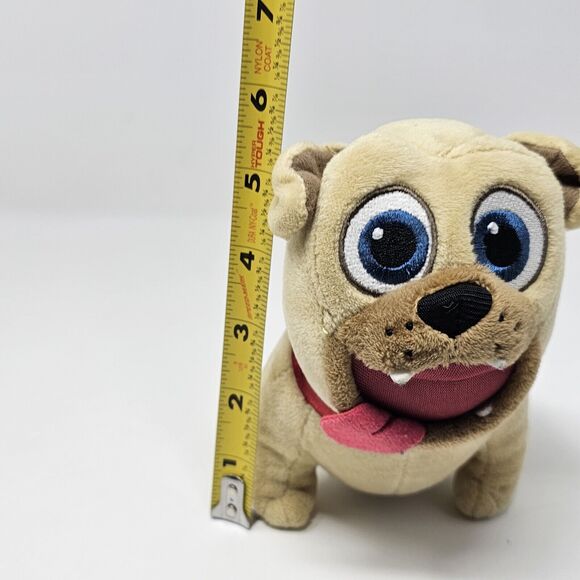 Rolly Pug Puppy Dog Pals Disney Junior 6” Stuffed Animal Toy Plush Brown Small - Picture 8 of 12
